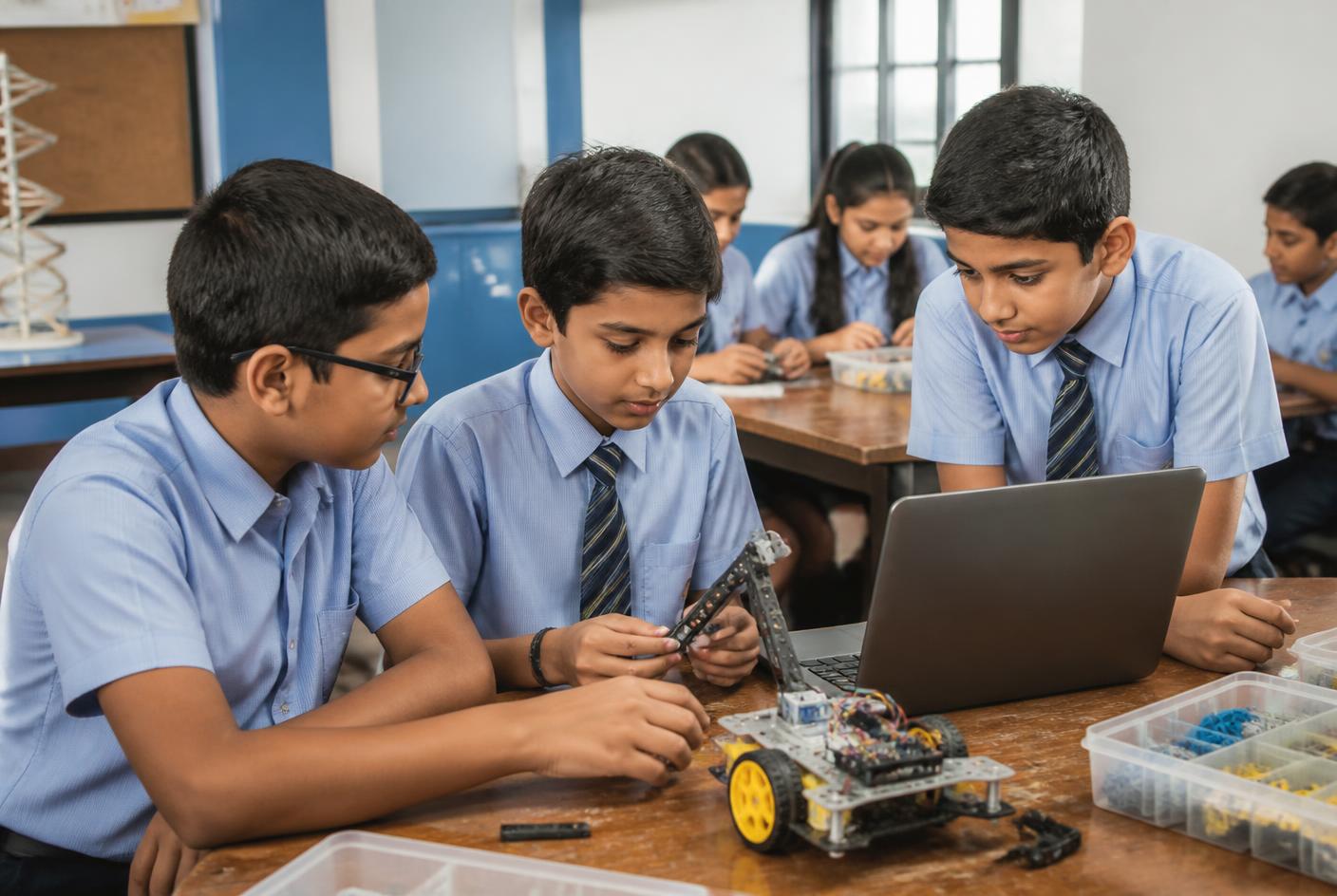 Students building projects in a Tek Campus session